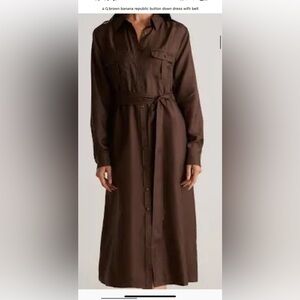 Banana Republic button down dress with belt M